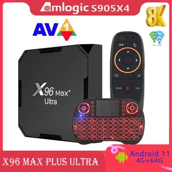 100 METRA X96 MAX Plús Ultra Android11 TV Kassi 4GB 64GB 32GB Amlogic S905X4 Klár Spilari Wifi 2,4 G&5.8 G 8K Hratt Setja Ofan Kassi NÝJA
