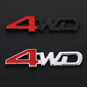 3D Málm Límmiða 4WD Merki 4X4 Skjöldur Decals fyrir Honda Mitsubishi ASX Outlander Lada CRV Hvötum Civic Öllum Grand Vitara Swift