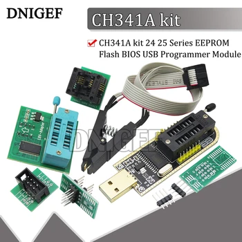 CH341A kit 24 25 Röð EEPROM Flash BIOS USB Forritari Mát SOIC8 SOP8 Próf Bút fyrir EEPROM SOIC8 og 1.8 V millistykkið Gerðu Kit