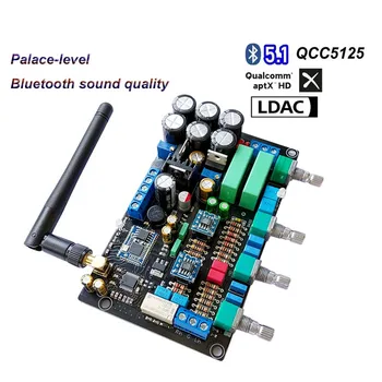 DLHiFi QCC5125 Bluetooth 5.1 HiFi LDAC APTX HD 24bit 96k formagnarann þess Tón Borð OPA2604 tvöfalda Op með PCM5102A DAC I2S að afkóða