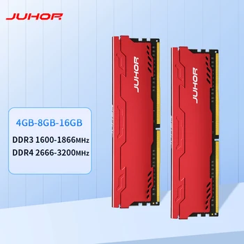JUHOR Skrifborð GRAMS DDR3 4GB 8GB 1866MHz 1600MHz DDR4 8GB 16GB 2666MHz 2400MHz 3000MHz 3200MHz Nýja Dimm Minni Grams
