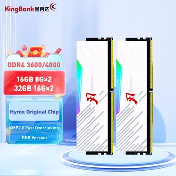 Kingbank MIKIL BLAÐ DDR4 SNÚNING Minni 3600MHZ 4000MHZ 8GBx2 16GBx2 Hynix CJR Upprunalega Flís Tvöfalda Rás Töfrandi Skrifborð Ram