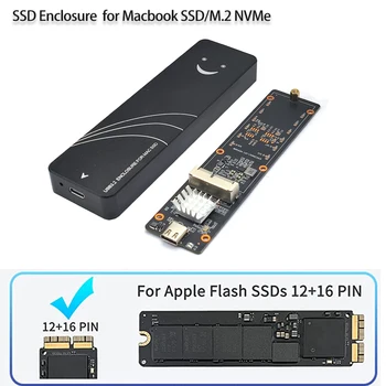 M. 2 SSD Girðing Fyrir Epli Apple Loft Pro Sjónhimnu 2013 2014 2015 2016 2017 USB 3.2 að MAC M. 2 Kassi M 2 NVMe SSD Tilfelli Millistykkið