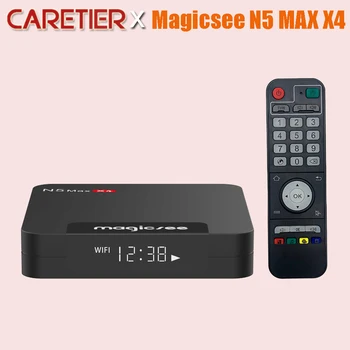 Magicsee N5 MAX Amlogic S905X4 Fjóra-algerlega TV KASSI Android 11 Mali-G31 MP2 Setja Ofan Kassi 2,4 G 5G WiFi BT4.2 100 METRA 1000M USB 4K 1080P