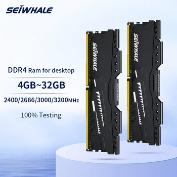 SEIWHALE Minni RAM DDR4 8GB 16GB 32GB 2666MHz 3200MHz 3600MHz Skrifborð Minni UDIMM í Samræmi við HUGBÚNAÐ Ryzen Intel