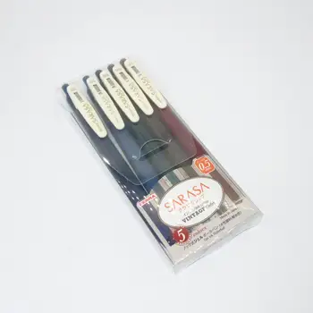 Zebra SARASA UPPSKERUTÍMI Lit JJ15 Hlaup Penna Setja 0,5 mm Rollerball Hlaup Blek Penna Japan